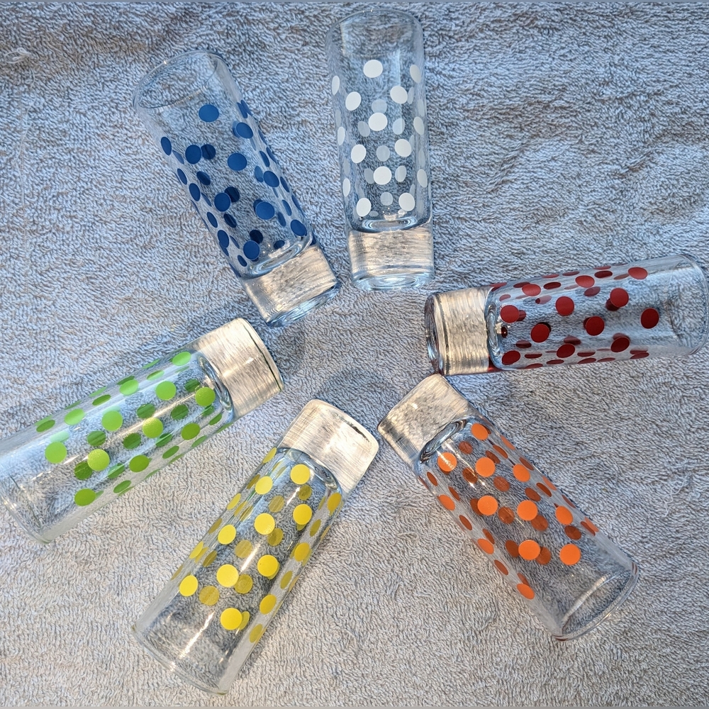 Colorful Polka Dot Shot Glass Set - Picture 2 of 4